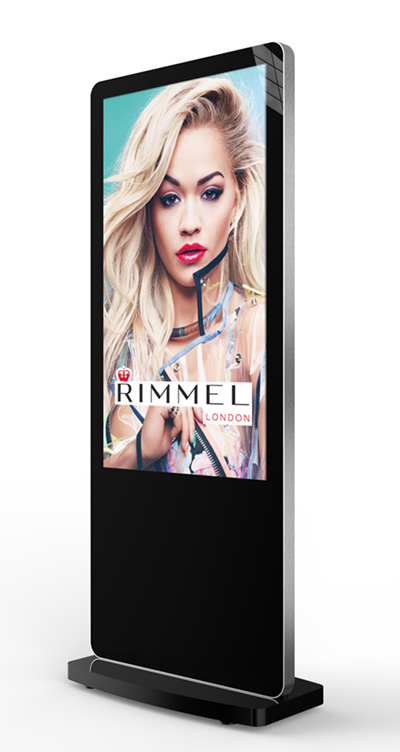 digital signage screen freestanding poster