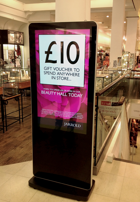 digital signage screen rear