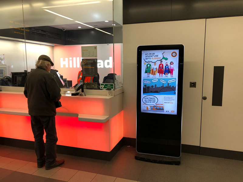 digital signage screen rear
