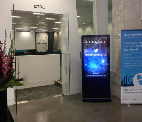 digital signage screen store window display white