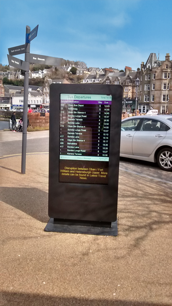 digital signage screens outdoor public square street