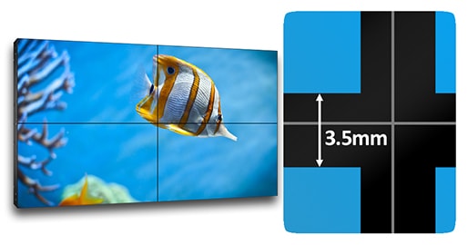 seamless video wall ultra narrow bezel