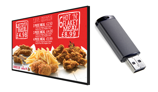 digital signage scrolling text message ticker tape