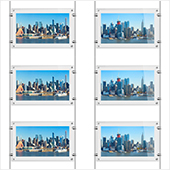 Multiple Digital Rod Displays with synchronised content on screen