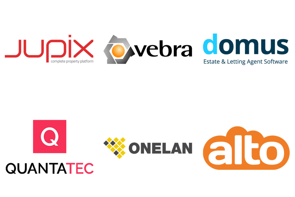 Jupix, Vebra, Domus, Quantatec, Onelan, Alto logos