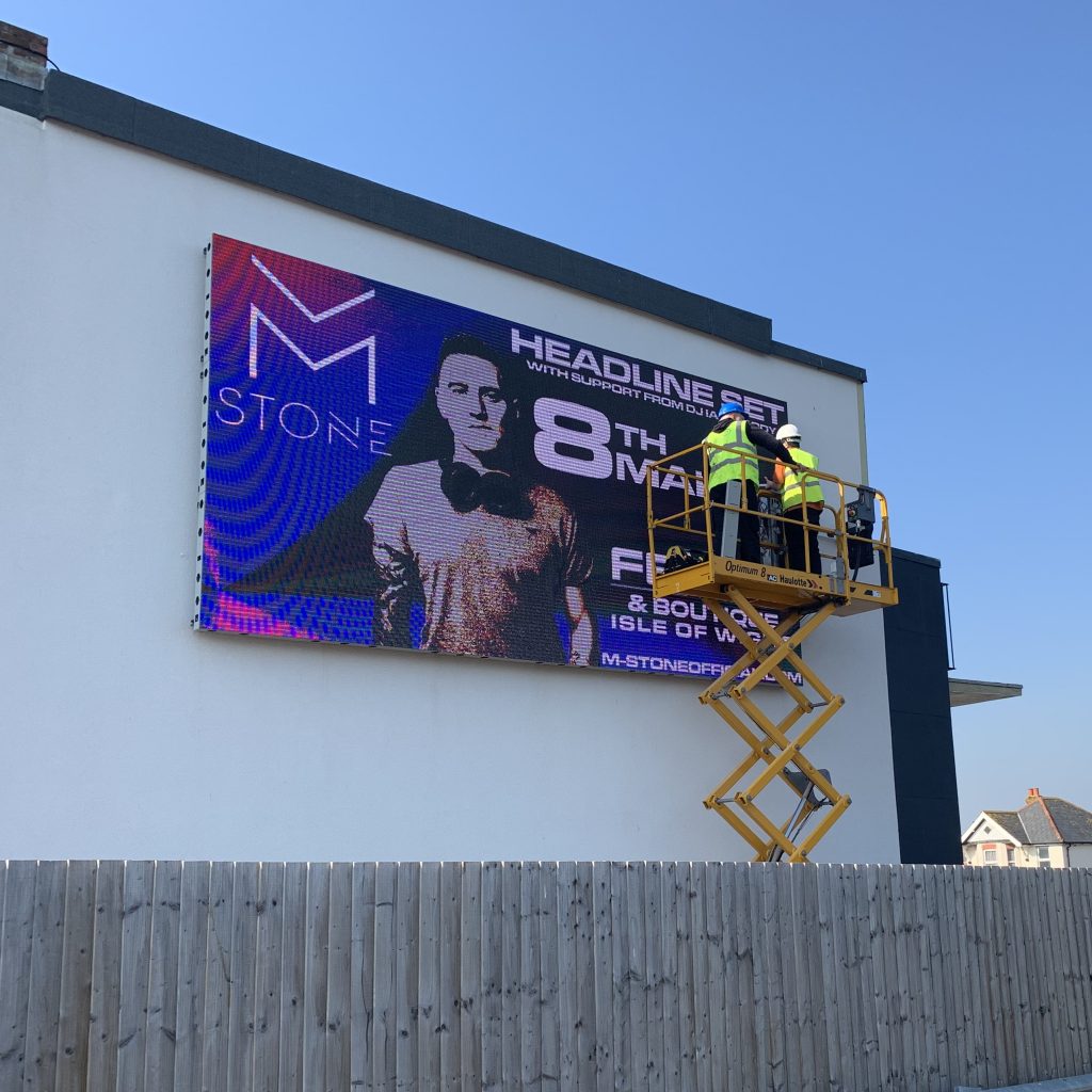 Outdoor LED Video Wall being installed at Spithead Business Centre