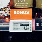 Allsee Electronic Shelf Labels on retail shelving