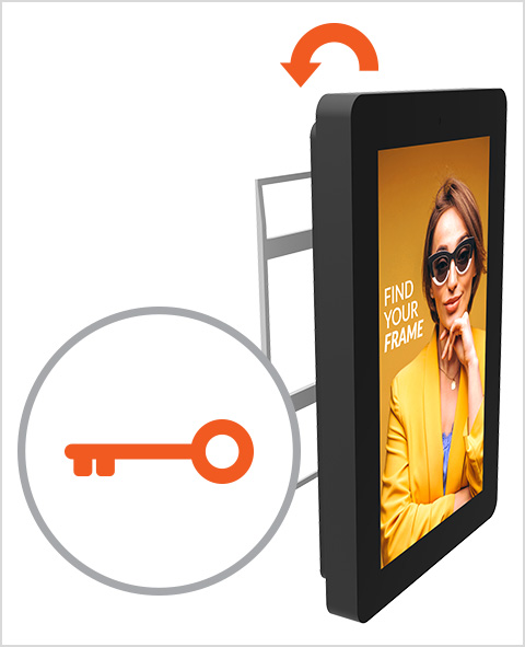 outdoor lockable wall mount
