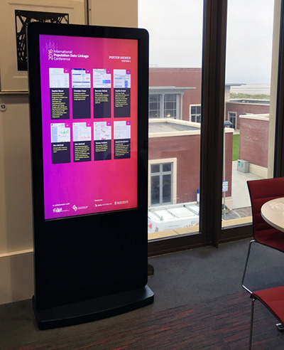 digital signage screens touch screen freestanding poster 