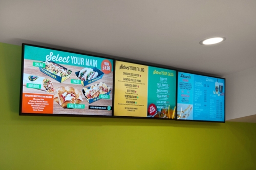 digital signage screens menu boards ports