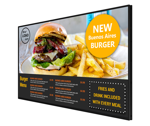 digital signage screens menu boards