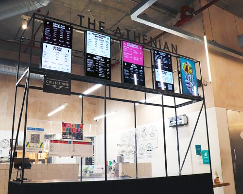 digital signage screens menu boards fast food 