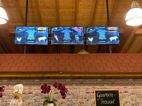 digital signage screens menu boards coffee shop