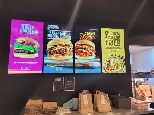 digital signage screens menu boards fast food 