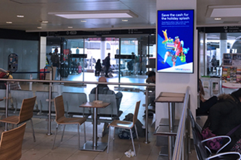 digital signage screen bus station