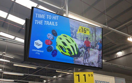 digital signage screen monitor shop sports