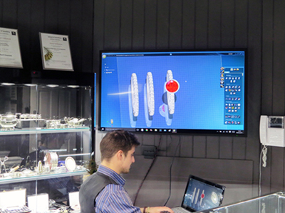 digital signage screen jewellery