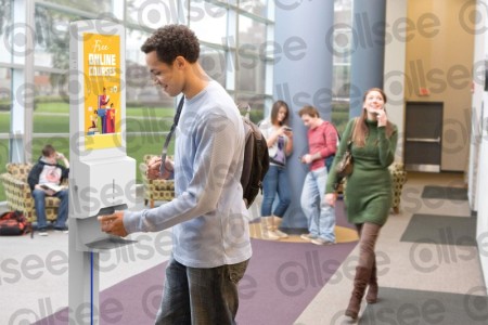 hand sanitiser digital signage screen