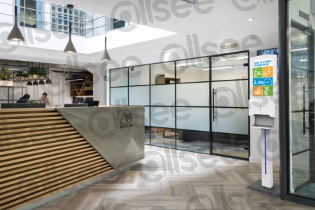 hand sanitiser digital signage screen