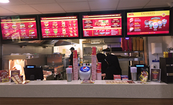 digital signage screen restaurant
