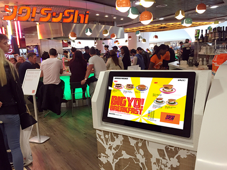 digital signage screen  restaurant fast food