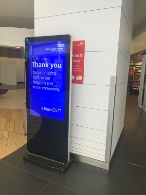 digital signage screen store window display white