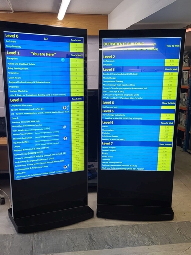 digital signage screen hotel