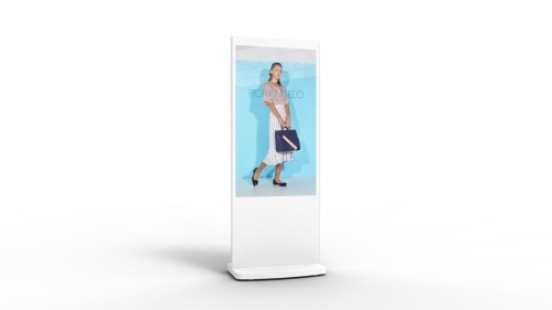 digital signage screens freestanding poster