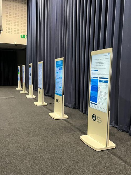 digital signage screens touch screen freestanding pcap poster