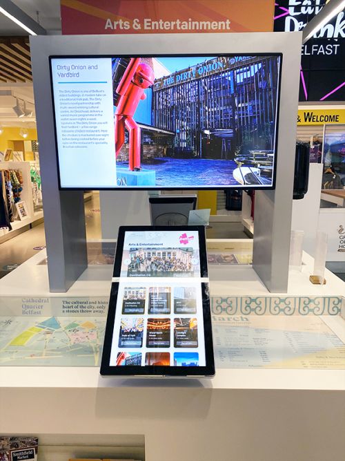 digital signage screens touch screen hospital