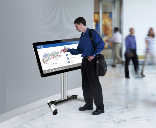 digital signage screens touch screen hospital