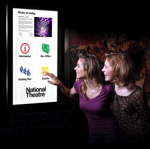 digital signage screens touch screen 