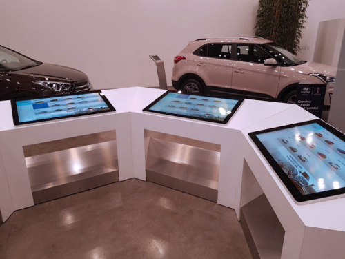 digital signage screens touch screen alluminium bezel