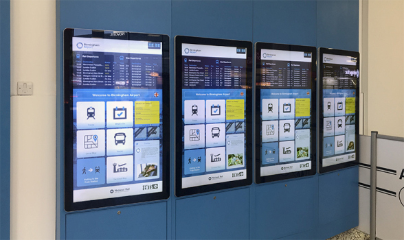 digital signage screens touch screen alluminium bezel