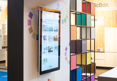 digital signage screens touch screen hospital