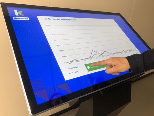 digital signage screens touch screen hospital