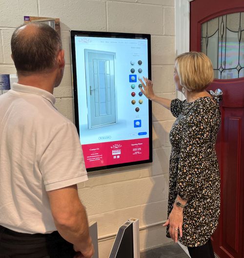 digital signage screens touch screen hospital