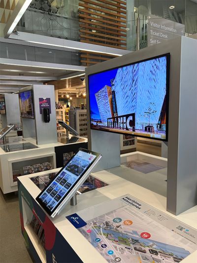 digital signage screens touch screen hospital