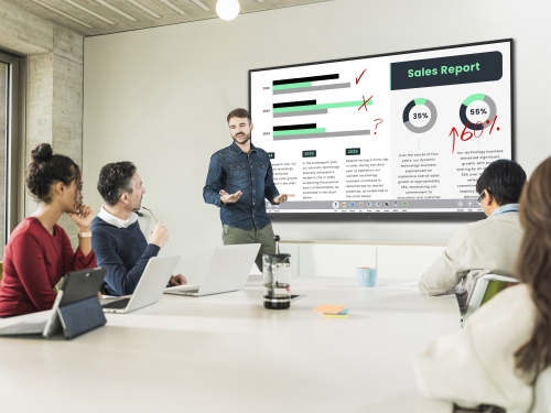 digital signage screens touch screen whiteboard rear ports