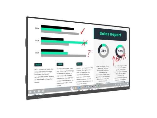 digital signage screens touch screen whiteboard rear ports