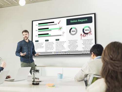 digital signage screens touch screen whiteboard rear ports