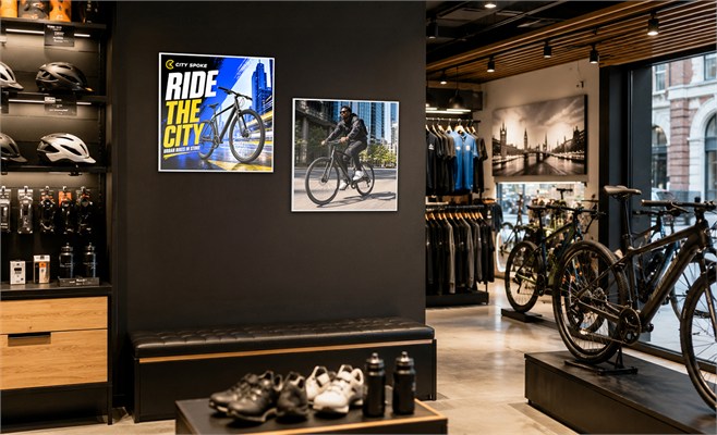 SQ33HD10 in a bicycle shop