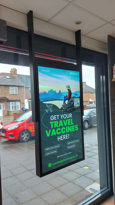 digital signage screen ultra high brightness double sided