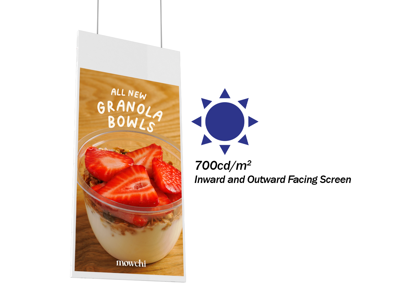 double sided hanging display