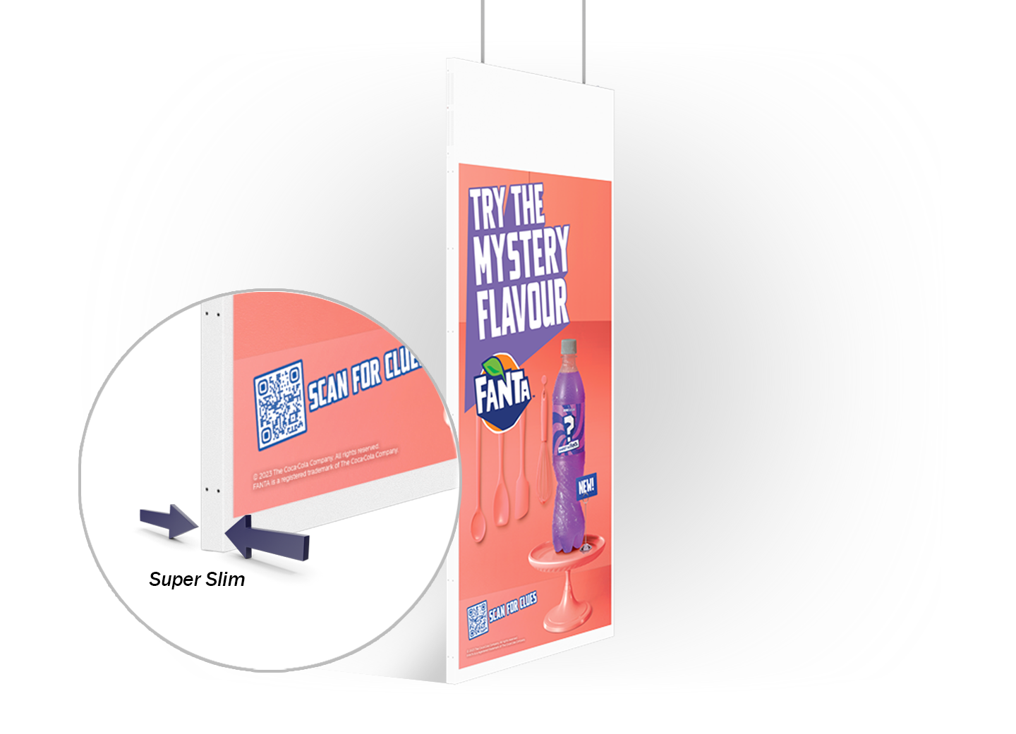 super slim double sided display