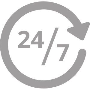 24/7 usage icon