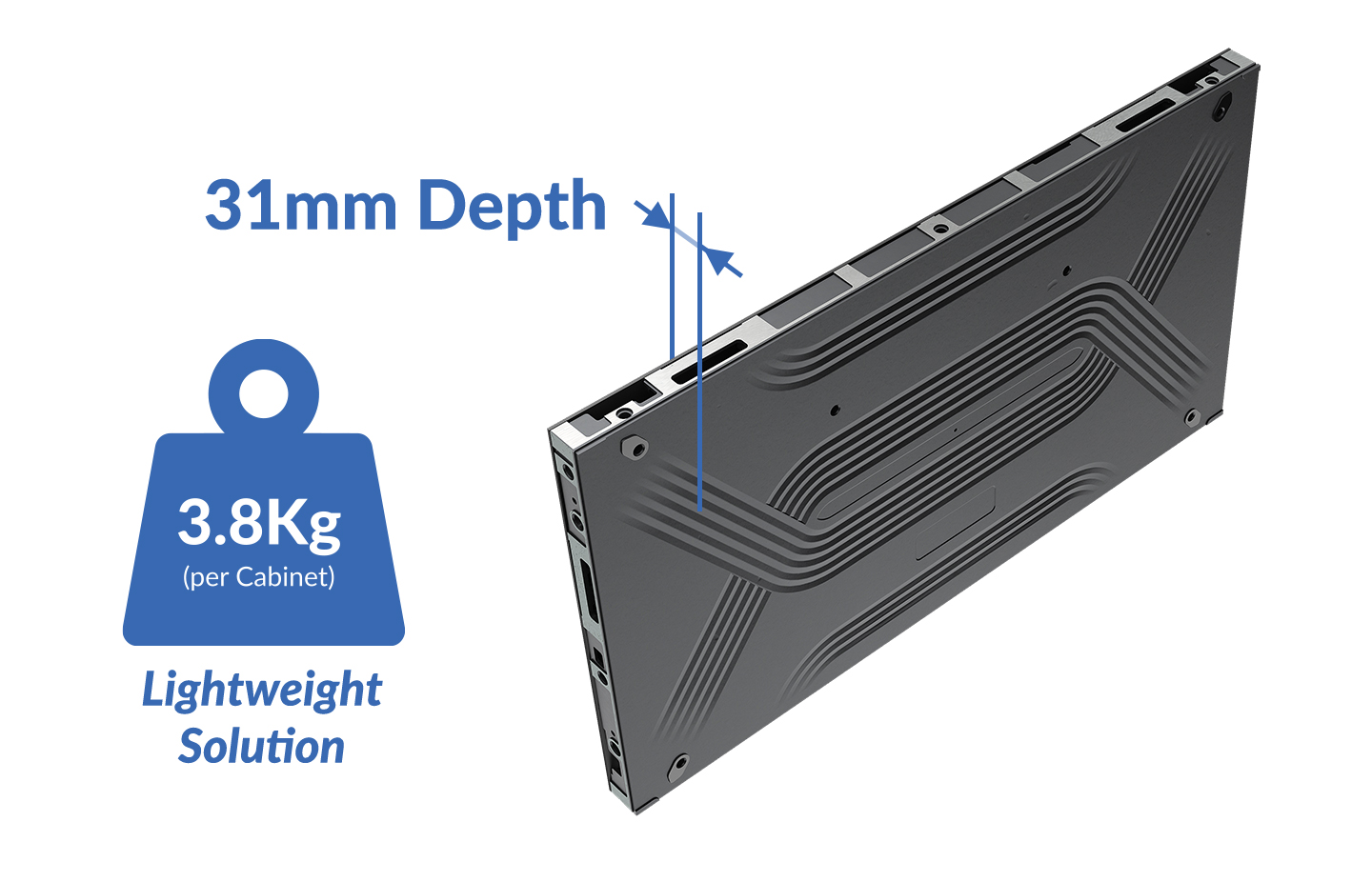 Slim lightweight COB DV-LED cabinets
