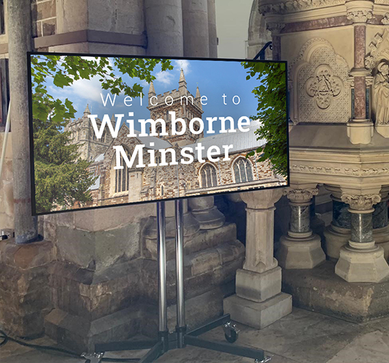 wimborne minster digital signage case study