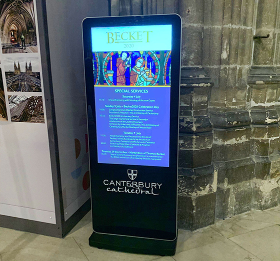 canterbury cathedral digital signage case study
