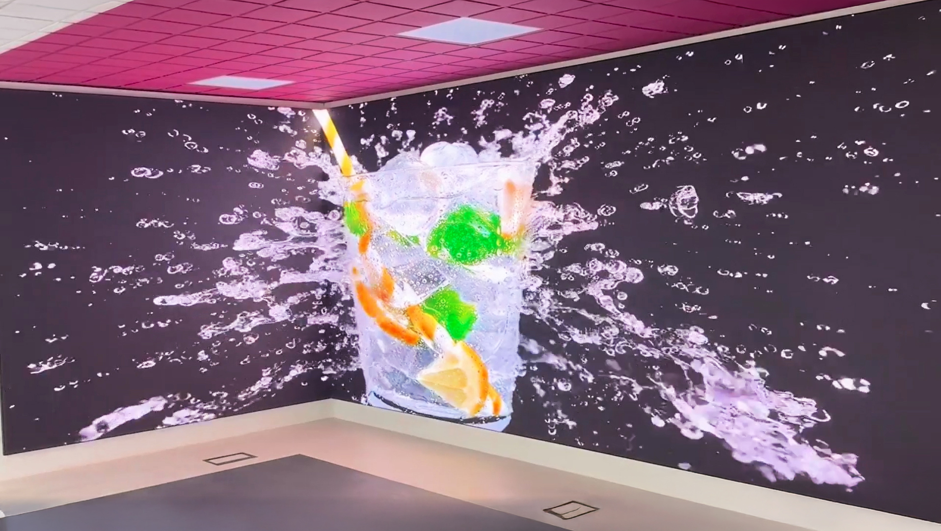 Corner LED with 3D visual effects